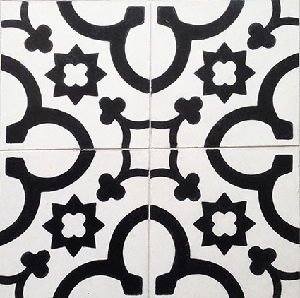 Sofia B&W Encaustic Cement Tiles 20cm*20cm*1.5cm